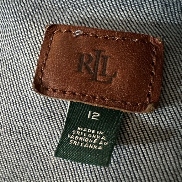 Polo Ralph Lauren Women’s Blue Embroidered Patch Denim Jean Jacket - Picture 13 of 16